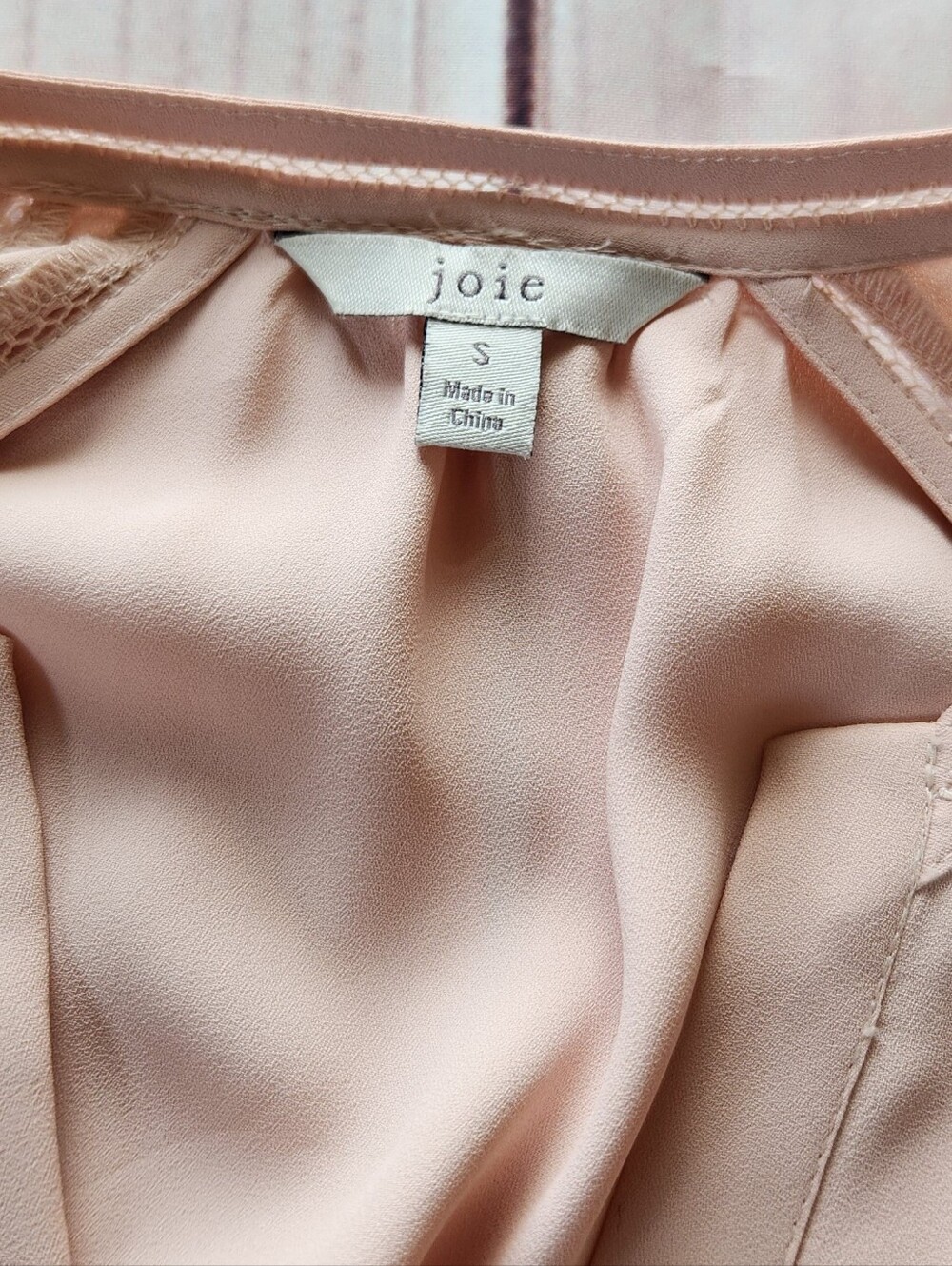 Joie ‘Aban’ Ladder Stitch Blouse Peasant Balloon Sleeve Top Pink, Women's Size S - Picture 7 of 12